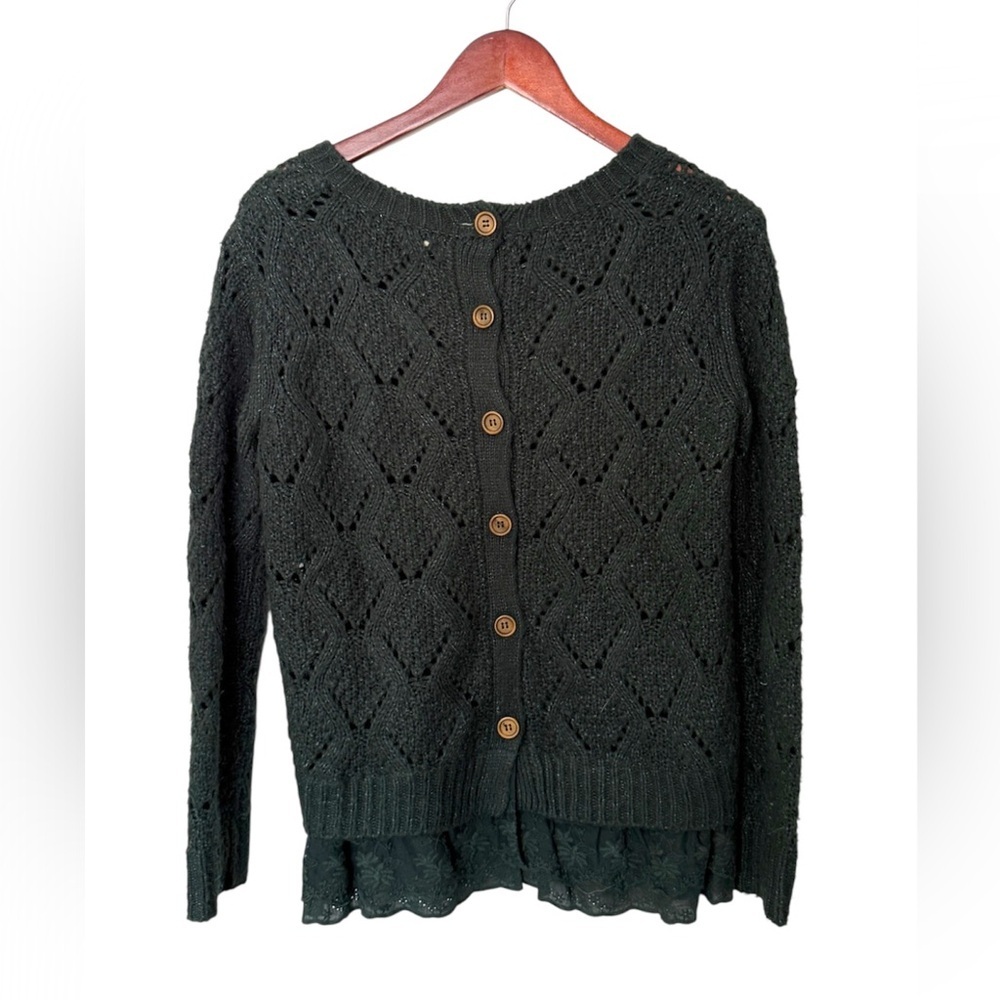 Anthropologie Lilis Closet Green Knit Sweater